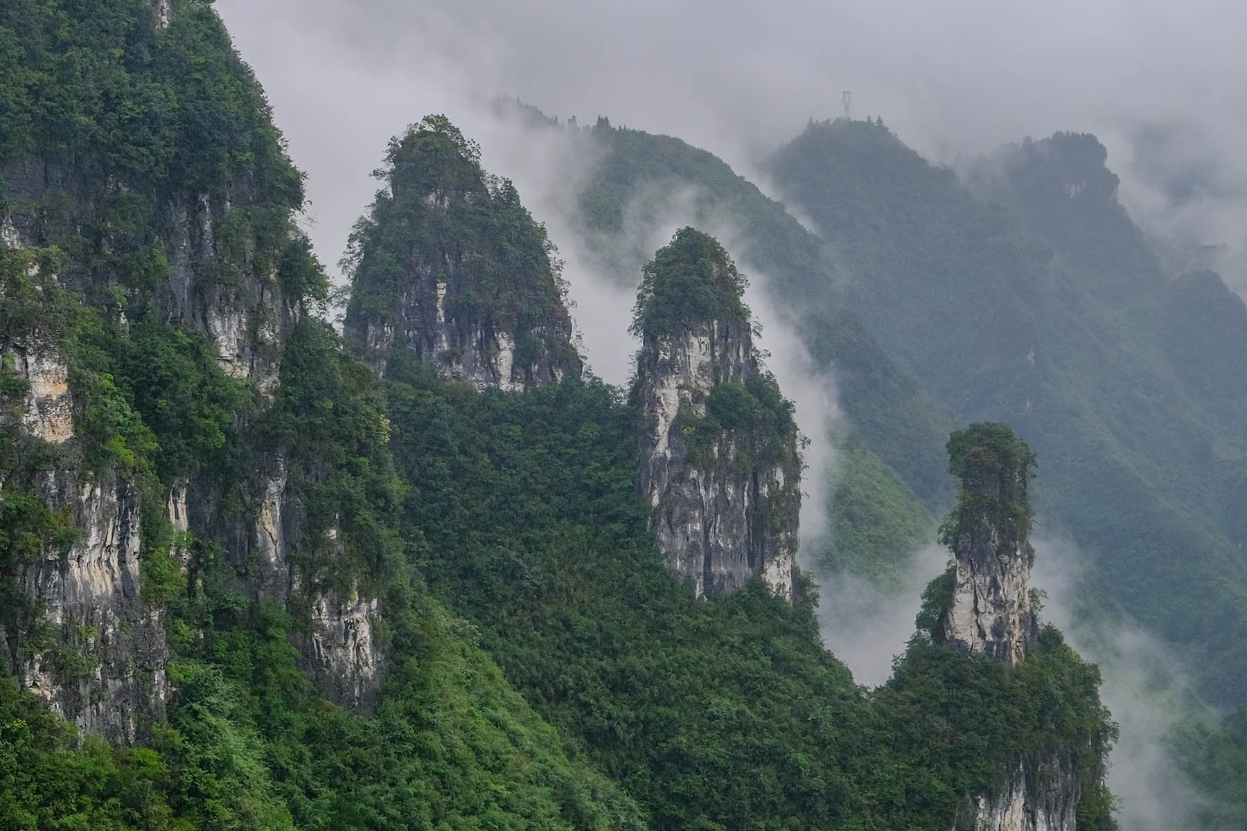 Blick von der Aizhai Brücke in China