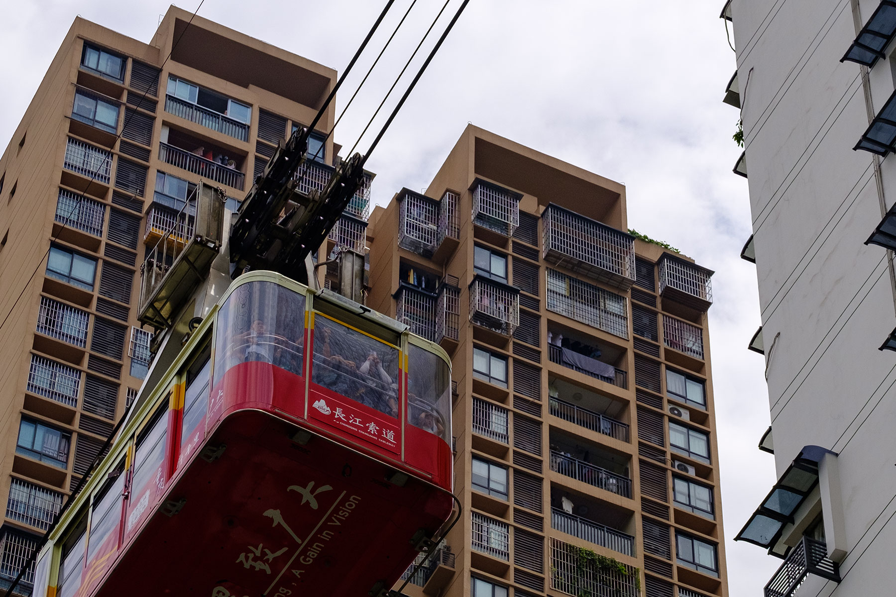 Gondel einer Seilbahn in Chongqing