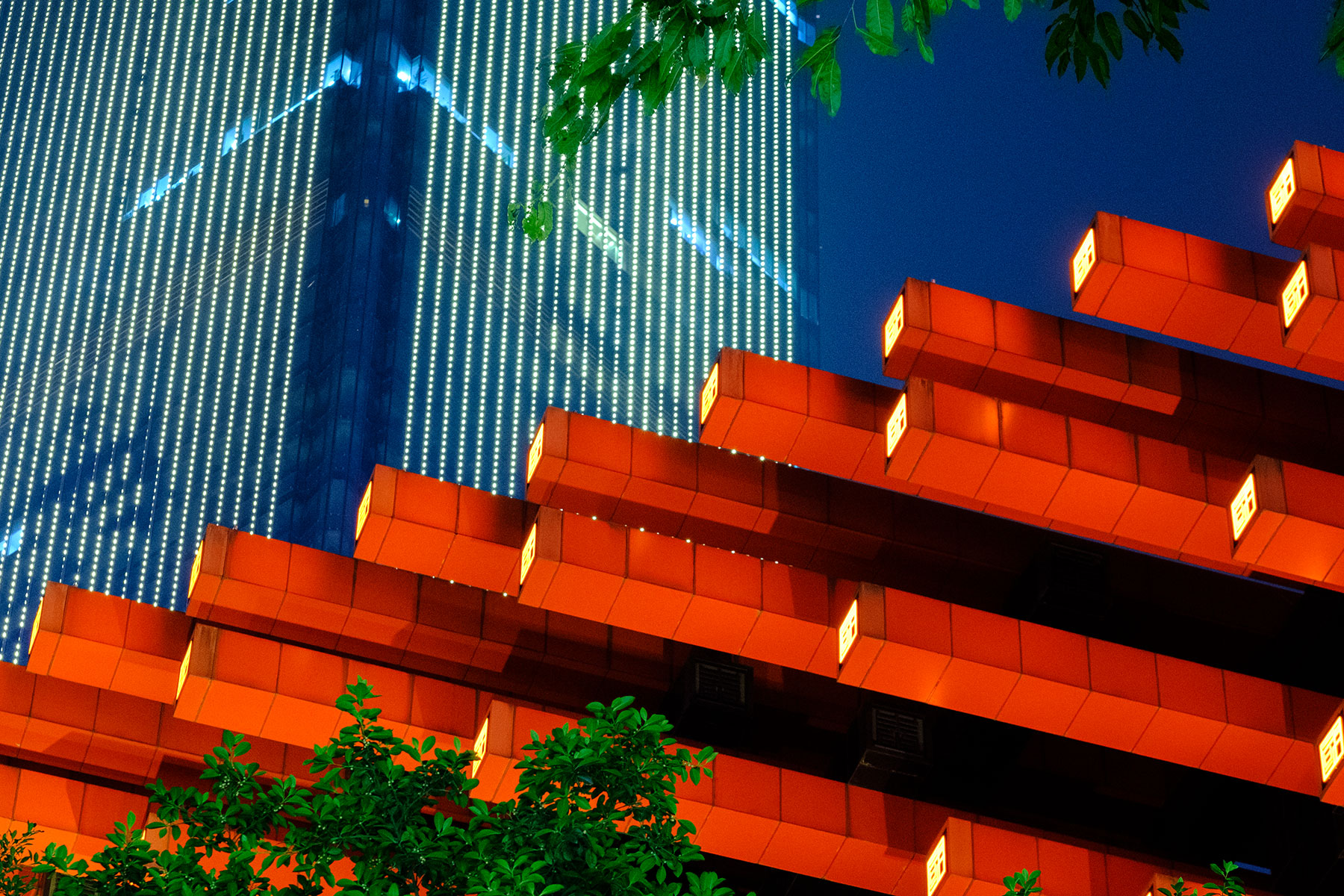 Innenstadt Chongqing bei Nacht