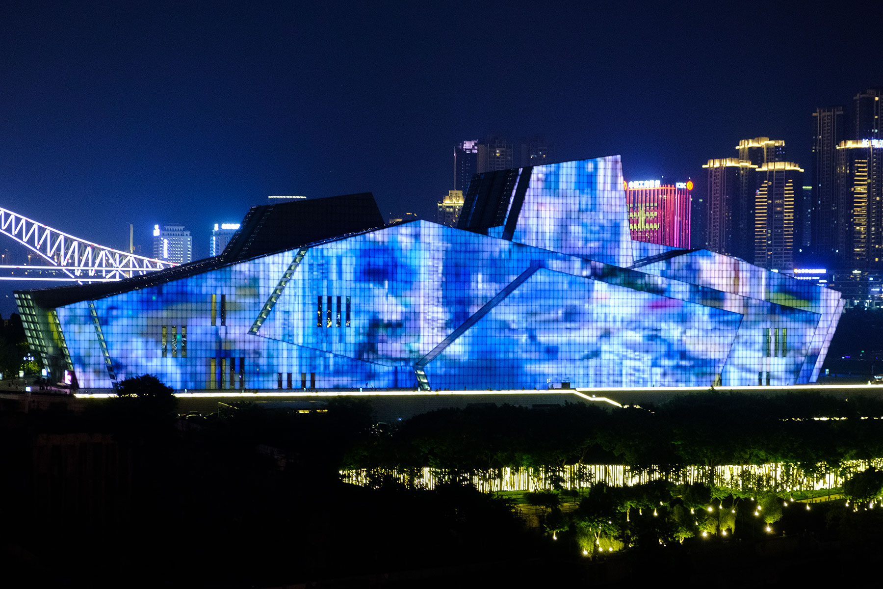 Chongqing Oper bei Nacht in China