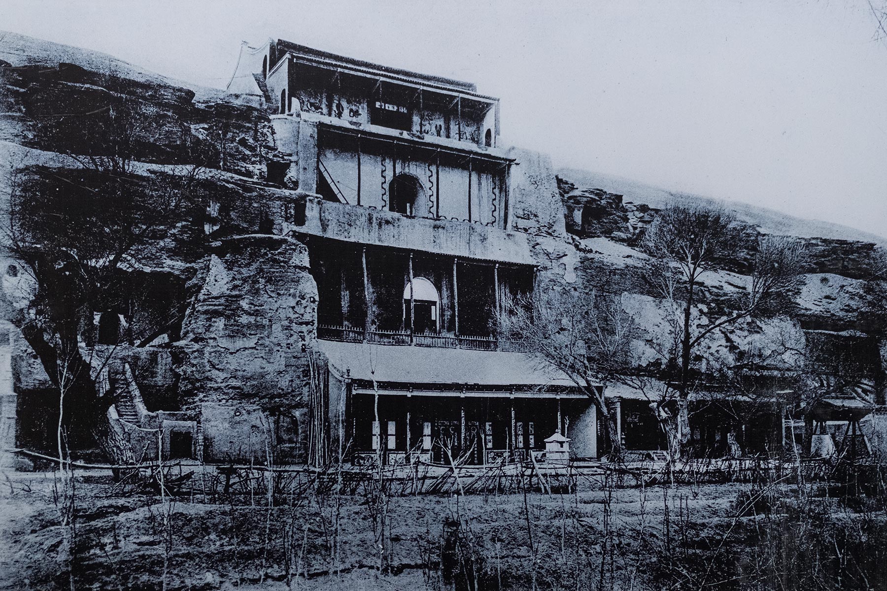 Mogao Höhlen in Gansu in China Historisches Foto