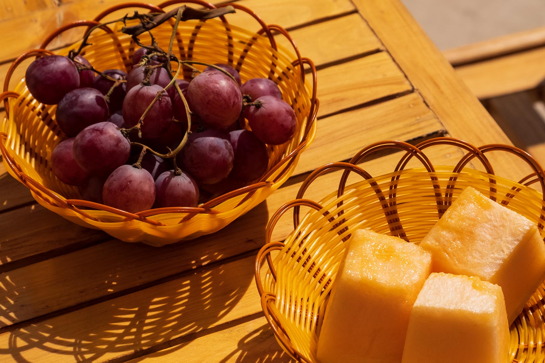 Melone und Weintrauben in Gansu